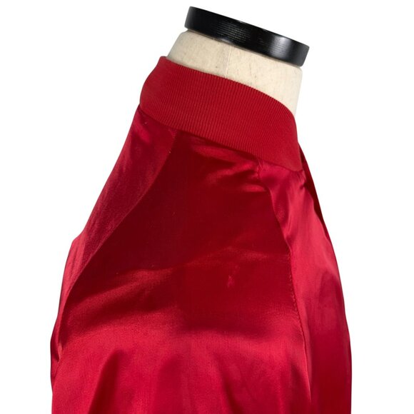 Vintage 80s WestArk Trans Am XL Satin Jacket Red Made In USA - Picture 11 of 16